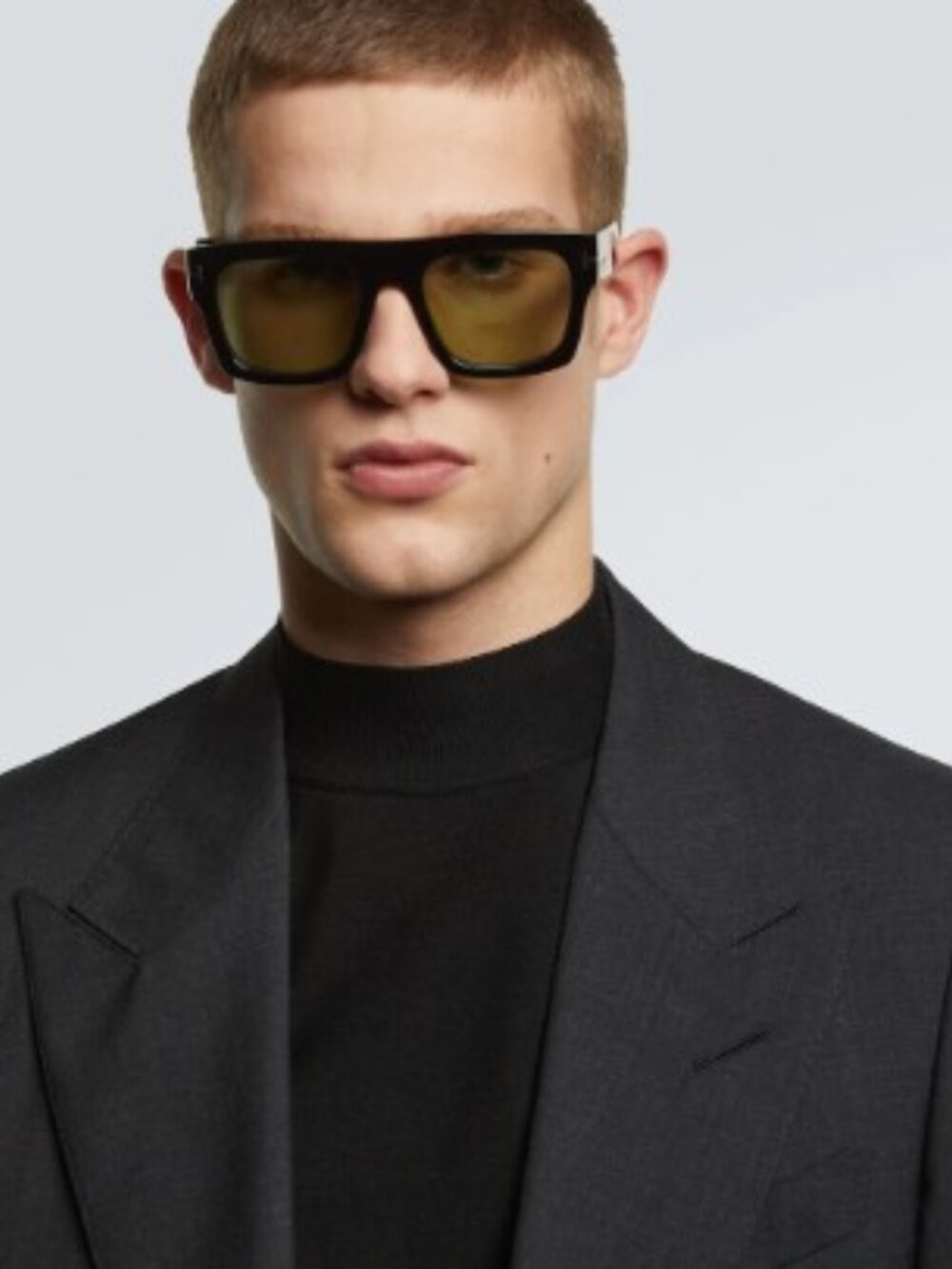 Tom Ford FT6068-B 001 Square Eyeglasses 53mm - Black/Clear with Magnetic Clip-on - Picture 3 of 10